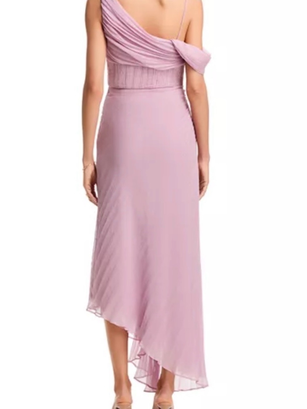 AMUR Joelle Pleated Drape Dress Size 2P 
Retails $649 NWT - Picture 3 of 10